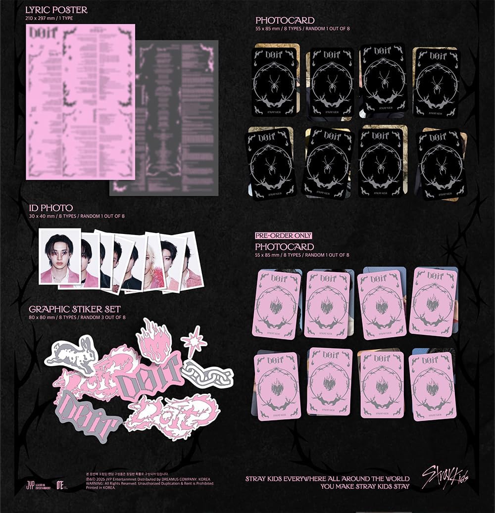 Stray Kids SKZ IT TAPE DO IT Album (ACCORDION VER ALL 8 VER SET)