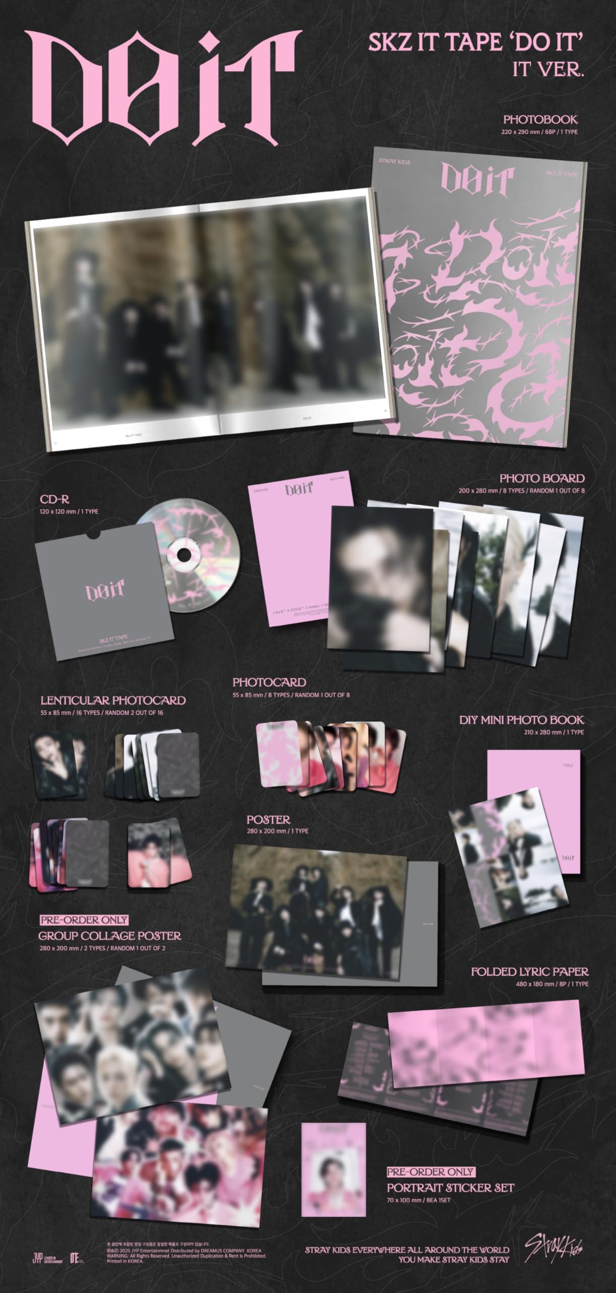 Stray Kids – SKZ IT TAPE ‘DO IT’ Album (2-Set: DO + IT) | Sealed & Tracked