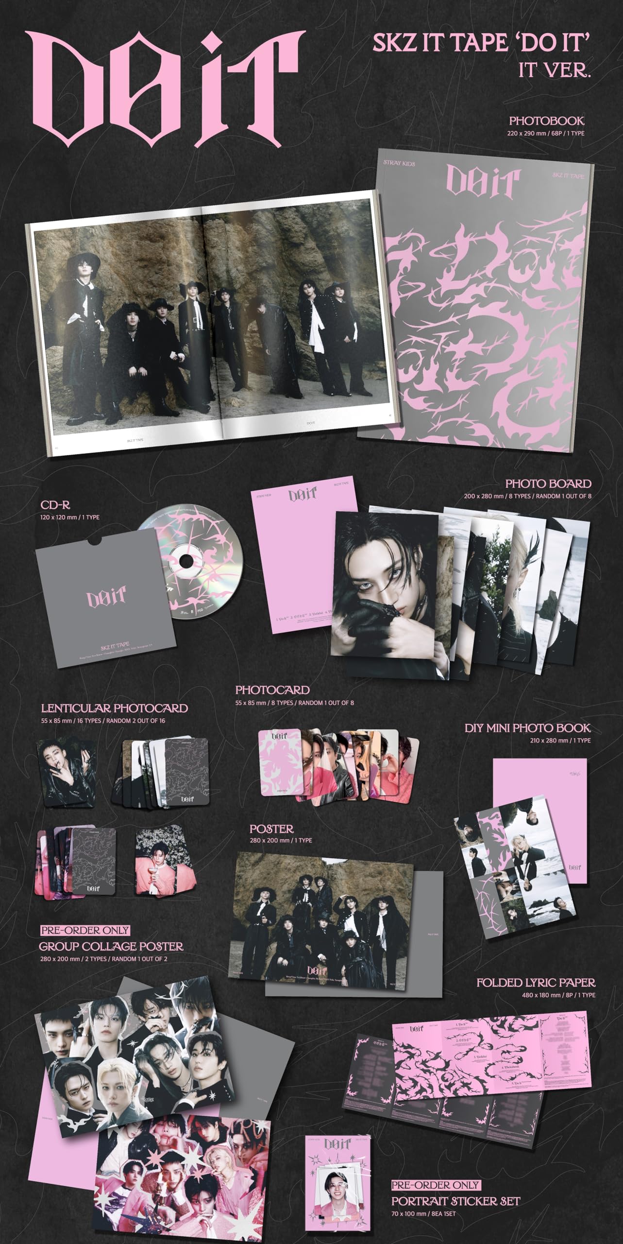 Stray Kids - SKZ IT TAPE Album 'DO IT' (2 Set Ver.)