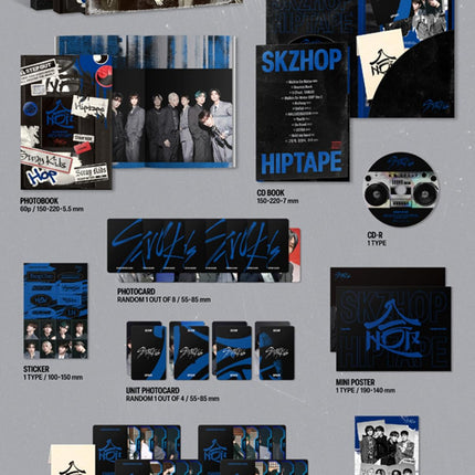 Stray Kids HOP Photobook Ver. contents — CD, large photobook, photocard, mini poster