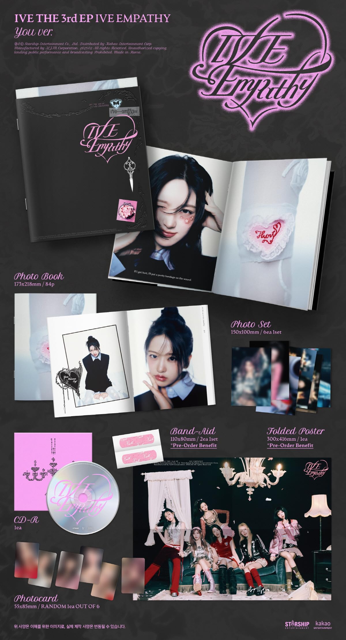 IVE Ive Empathy 3rd EP Album (Random ver.)