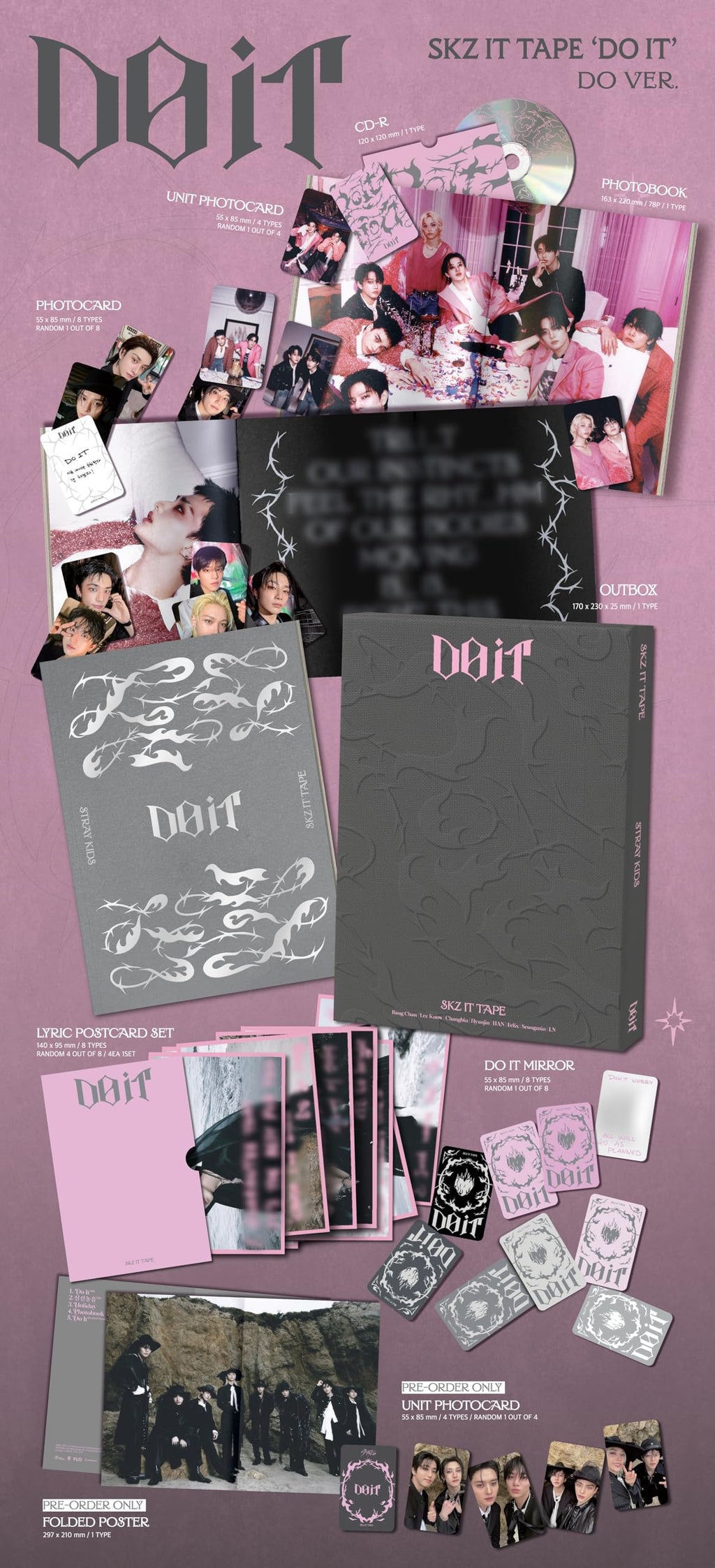 Stray Kids - SKZ IT TAPE Album 'DO IT' (2 Set Ver.)
