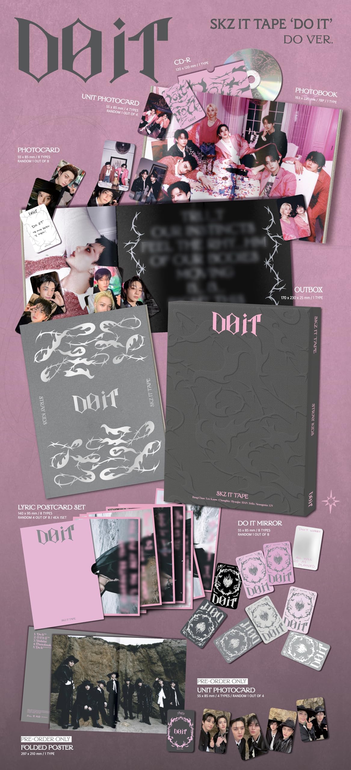 Stray Kids - SKZ IT TAPE Album 'DO IT' (2 Set Ver.)