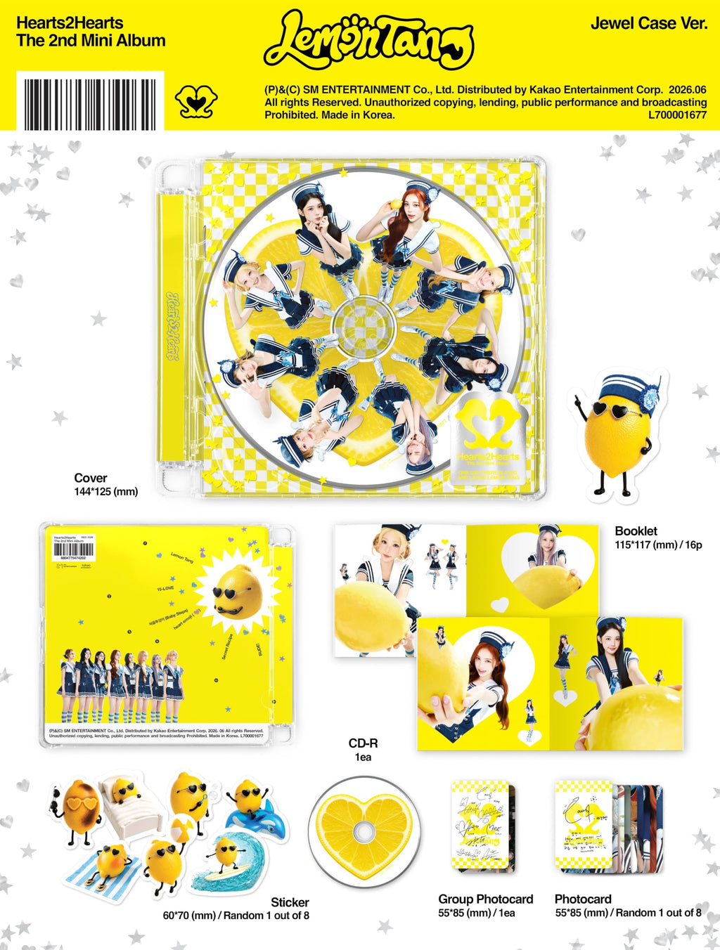 Hearts2Hearts 2nd Mini Album Lemon Tang [Jewel Case Ver.]