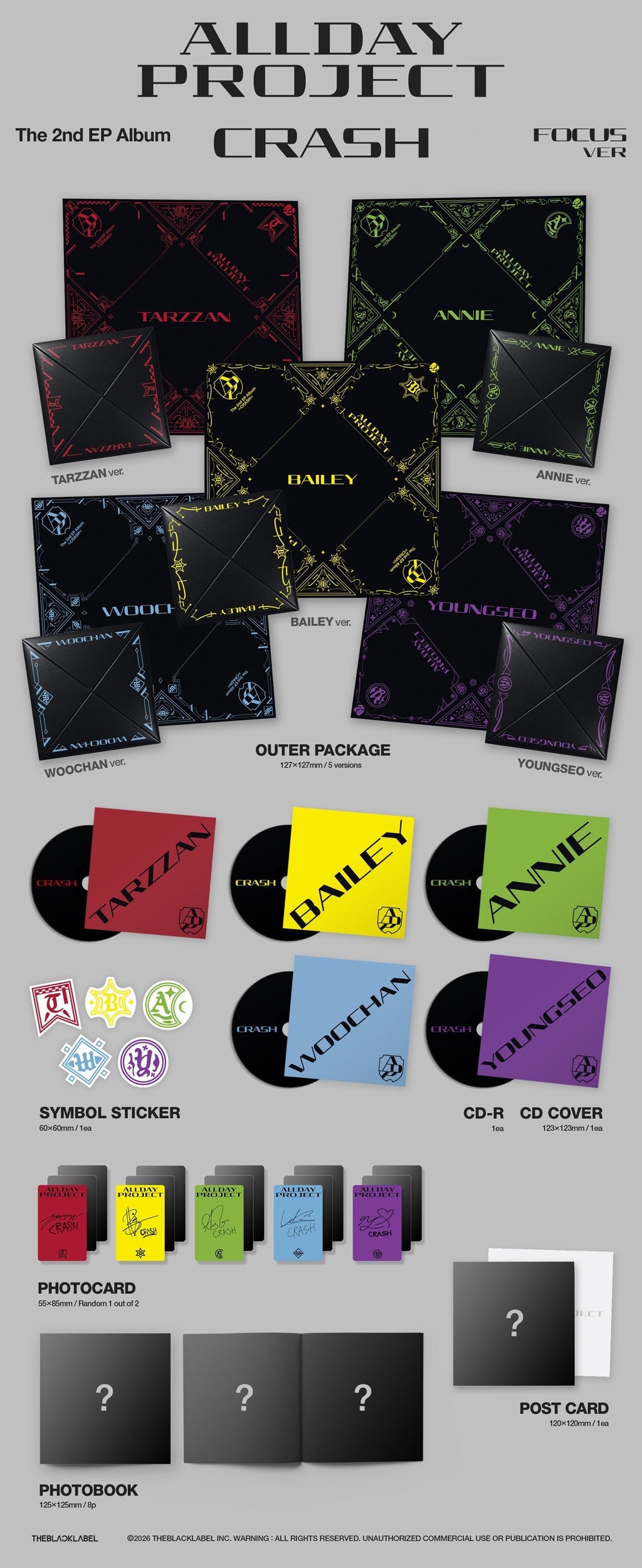 ALLDAY PROJECT - [CRASH] 2nd EP Album FOCUS RANDOM Version