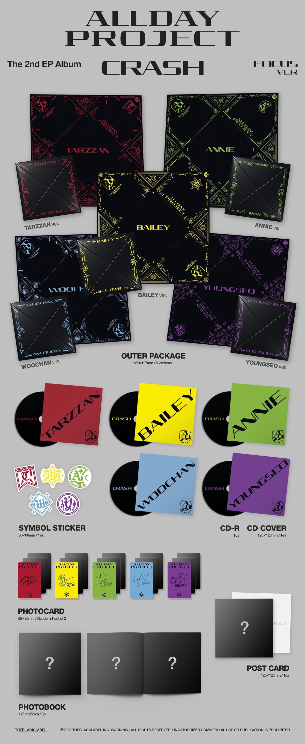 ALLDAY PROJECT - [CRASH] 2nd EP Album FOCUS RANDOM Version