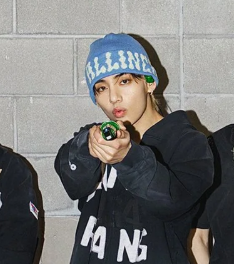 ALLINCOMPLETE PomPom Logo Jacquard Beanie – Worn by BTS V