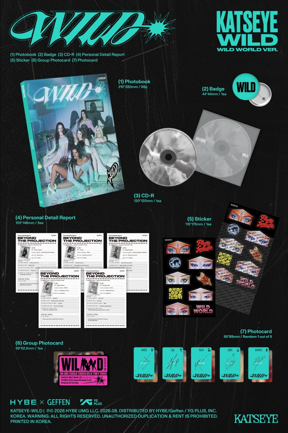 KATSEYE - [WILD] Album 2 Version SET