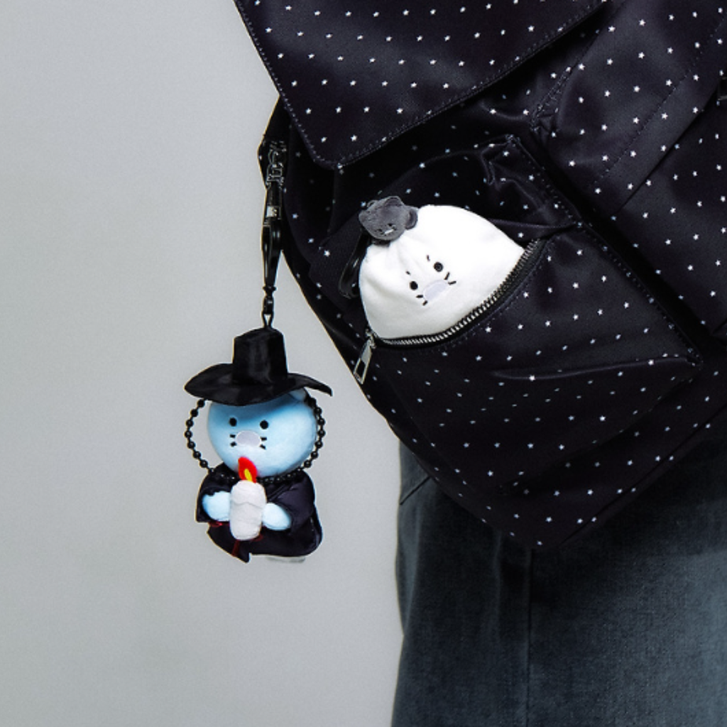Kakao Friends Choonsik Meow Edition Grim Reaper Keyring Plush