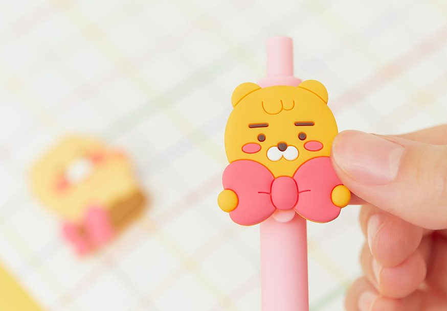 KAKAO FRIENDS Ryan & Choonsik Ribbon Charm Gel Pen Gift