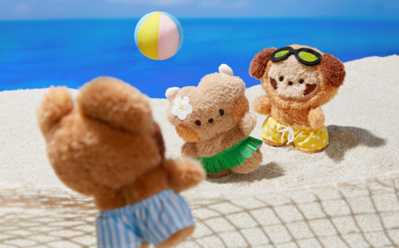BT21 Minini Summer Standing Plush  5 Inch