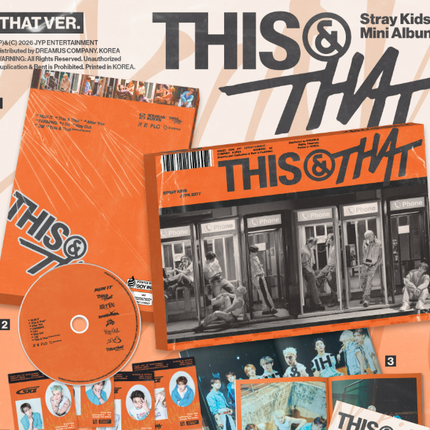 Stray Kids THIS & THAT photocard samples — random member photocard included in each version